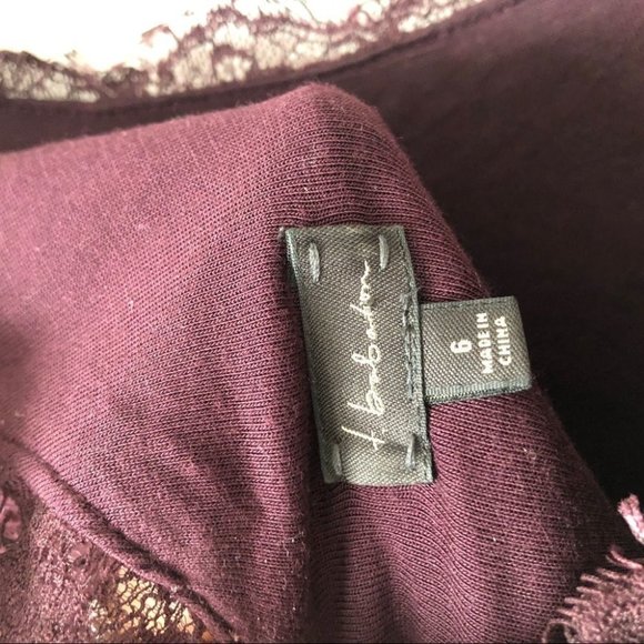 Aritzia Babaton Maroon Rafael Lace Dress Sz 6 - Picture 9 of 11